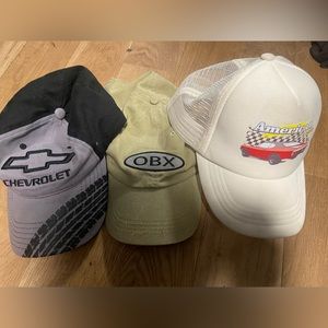 Bundle of three different hats
